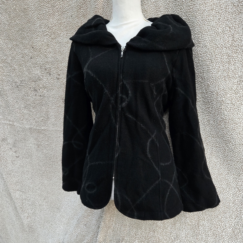 AVELLINI Chic‎ Black Women's Teddy Jacket